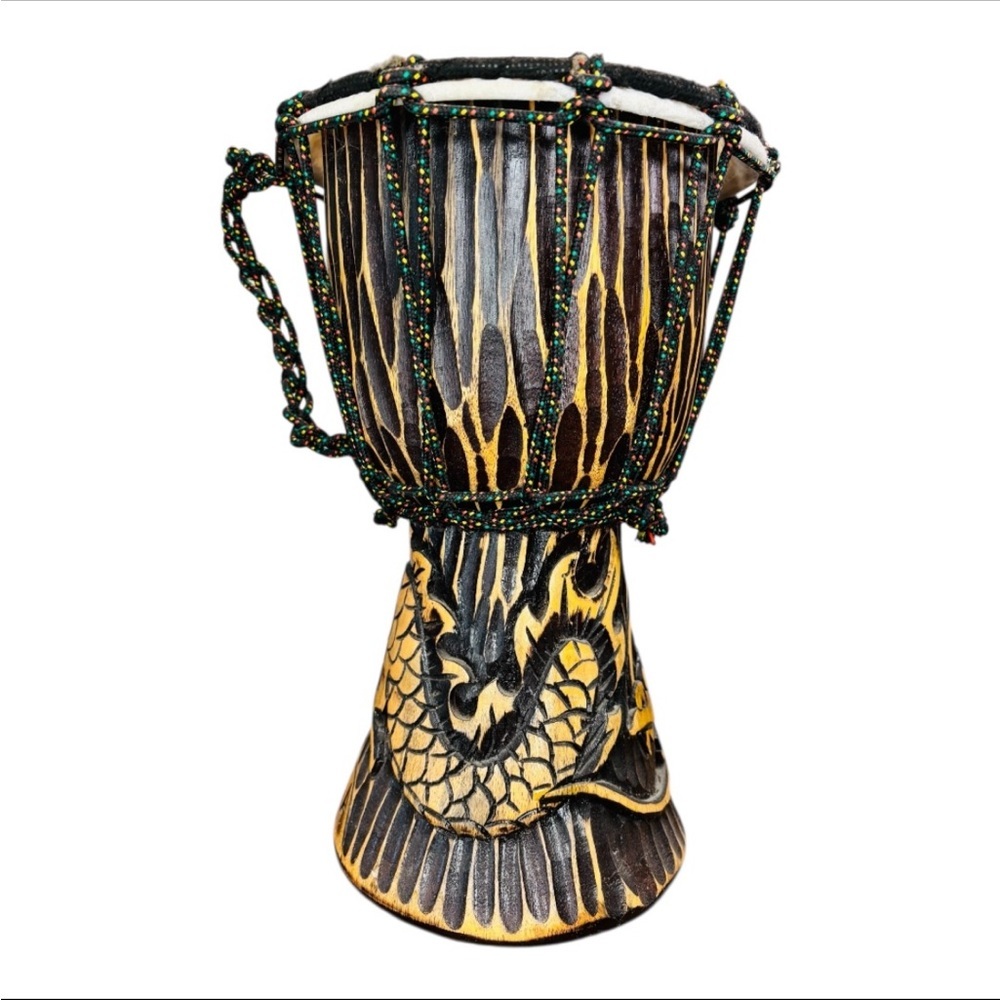 Handcrafted Jamaican Djembe Drum - Picture 2 of 8